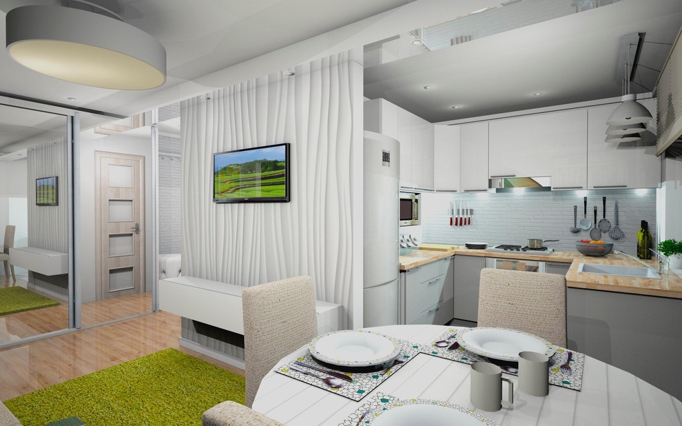 Дизайн-проект кухни-гостиной