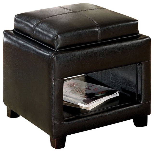 Ely Ottoman with Flip Top Tray by Furniture of America