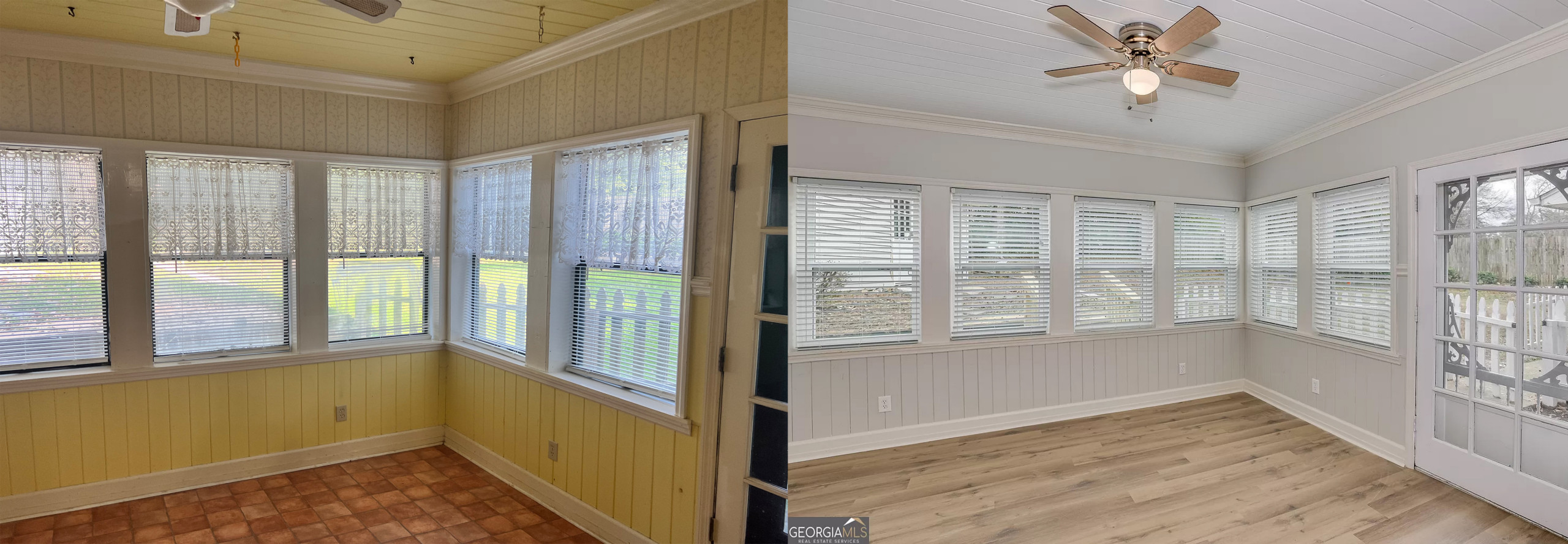 Hickory Oak Sunroom Before & After
