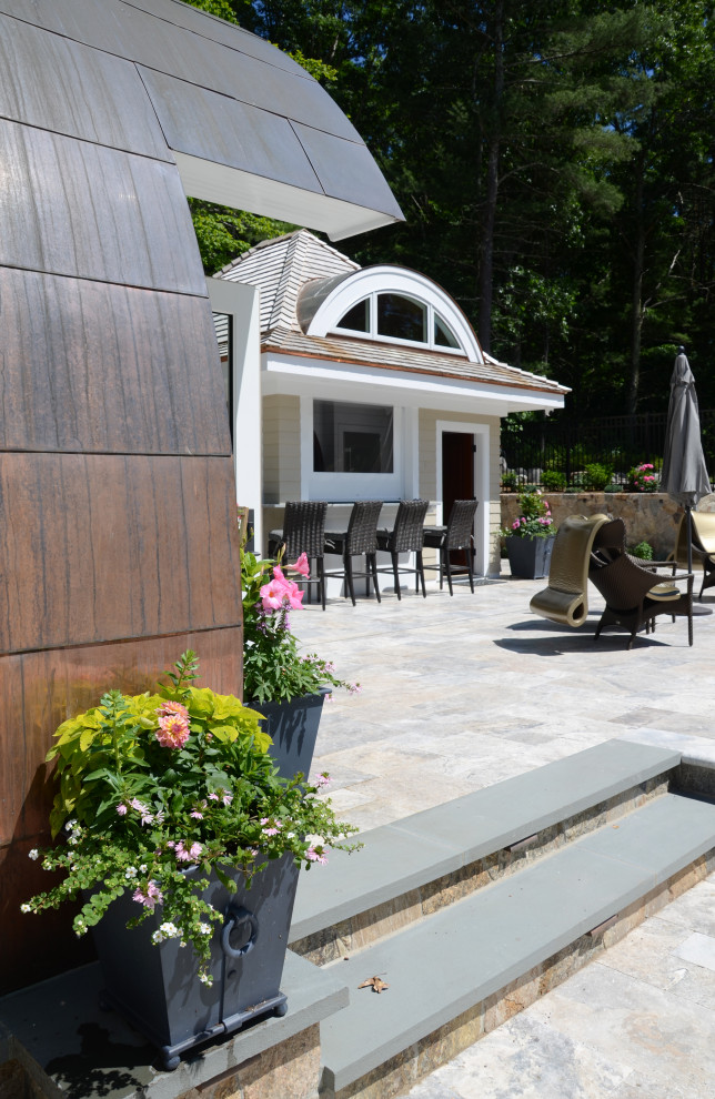Inspiration for a transitional home design remodel in Boston