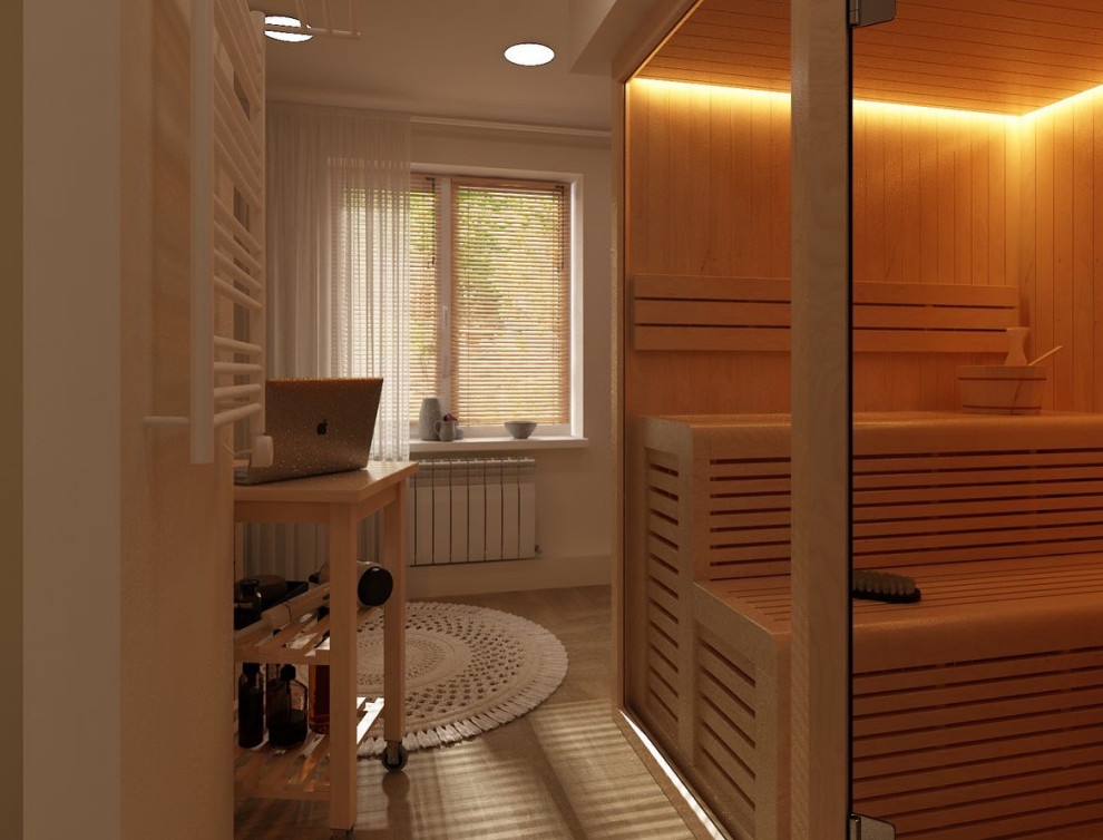 Сауна и комната отдыха в загородном доме
