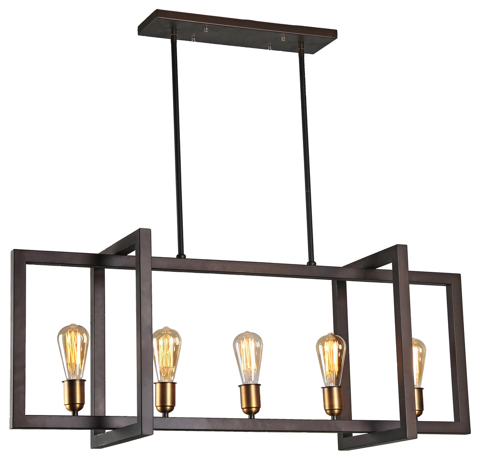 Marilee 5Light Kitchen Island Pendant Industrial Kitchen Island