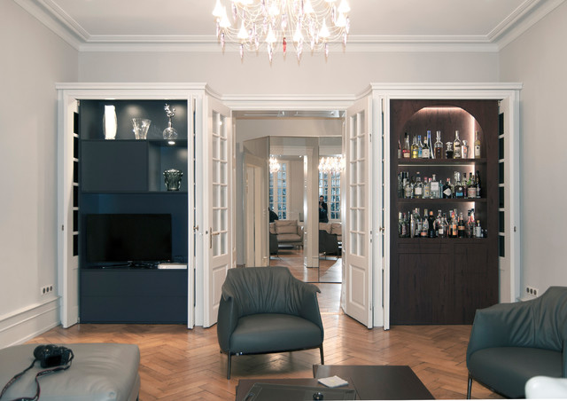Appartement P nyklassisk-vardagsrum