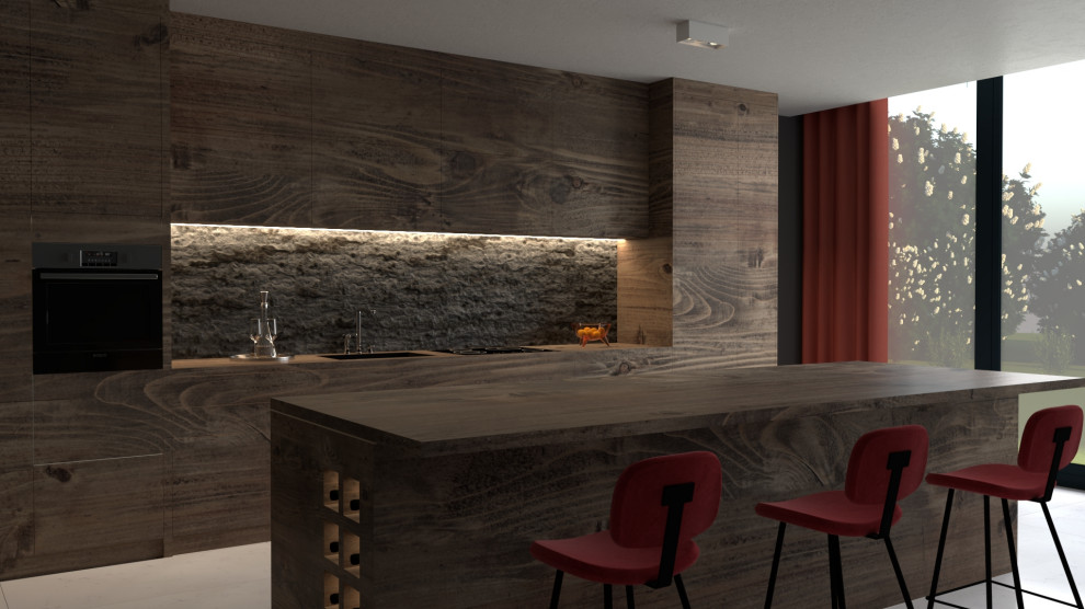 Кухня в загородном доме