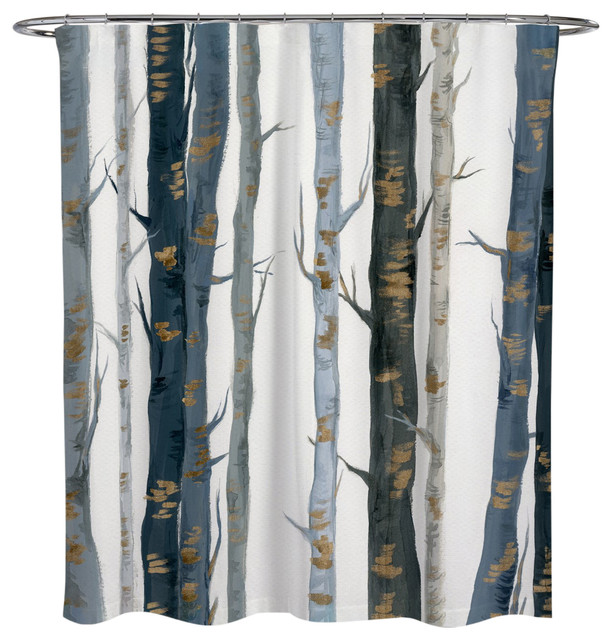 Olivergal Behind The Woods Shower Curtain 71 X74 Contemporary Olivergal Behind The Woods Shower Curtain