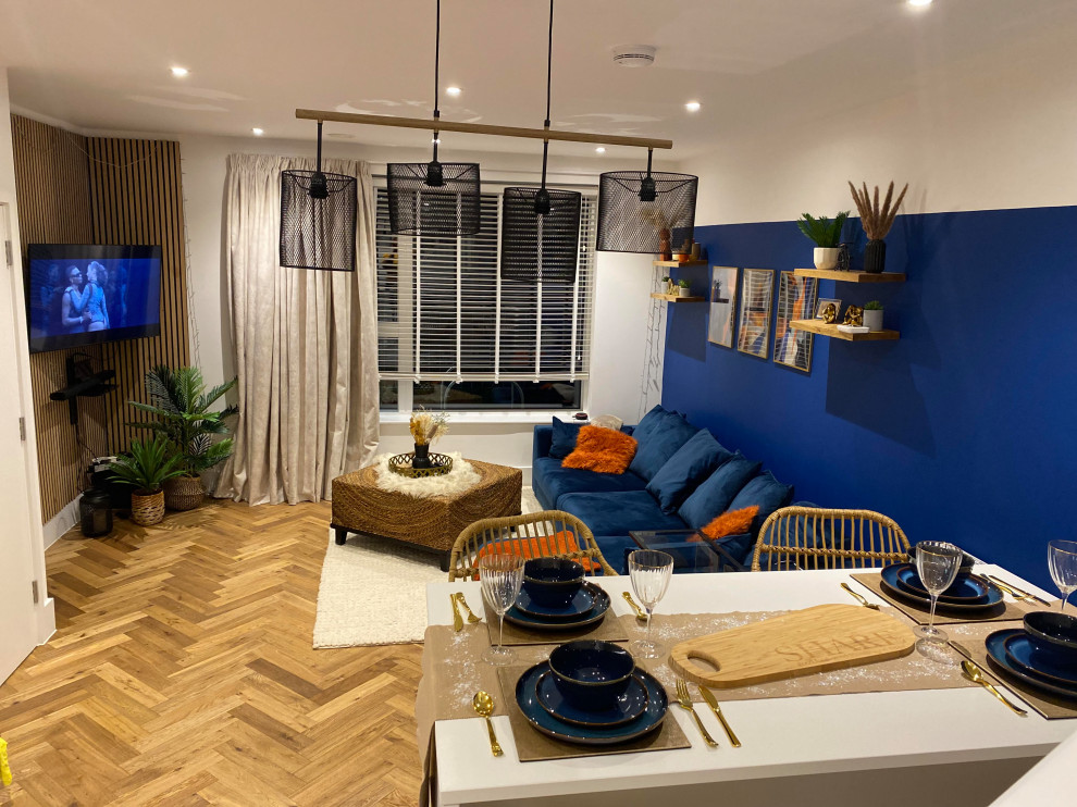 Scandi and Boho inspired Living room in new build townhouse