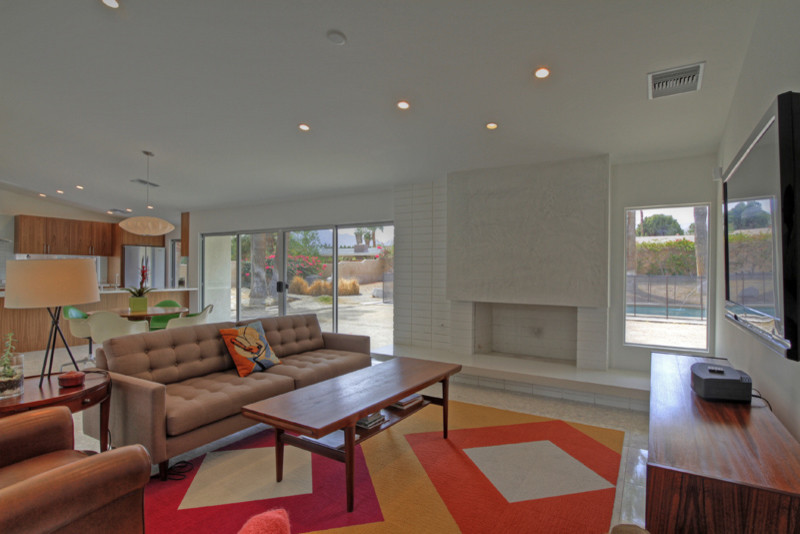 Original Block Fireplace in Living Room