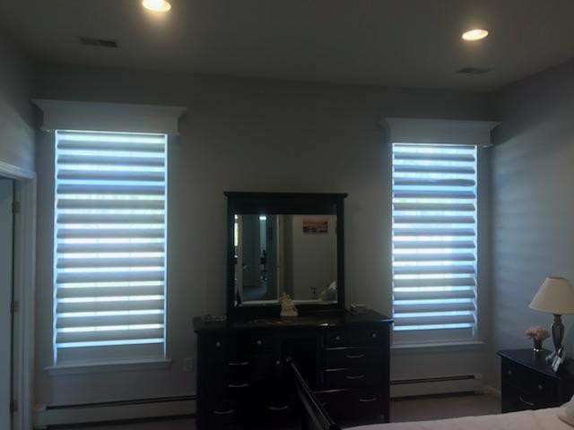 Custom Wood Cornice with Pirouette's 2022 Timm's Window Fashions Manasquan NJ