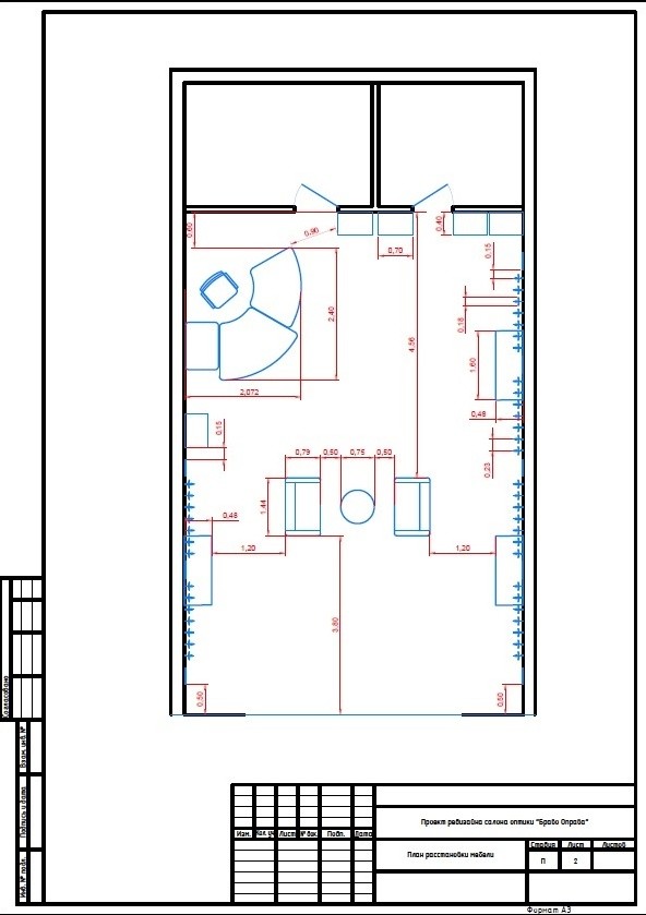 Дизайн интерьера салона оптики