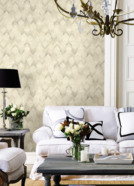 Gold Greer Peel & Stick Wallpaper, Bolt - Contemporary - Wall Decals ...