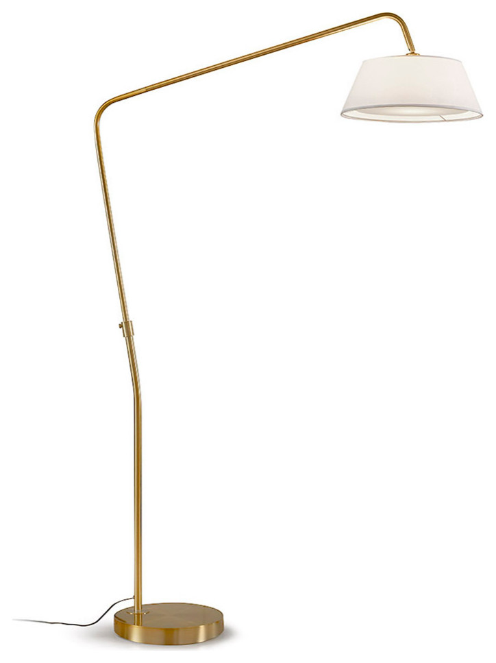 HomeGlam Route 81-inch Metal Arch Floor Lamp - Transitional - Floor ...