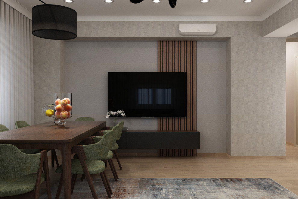 Гостиная-кухня. Визуализация & Реализация