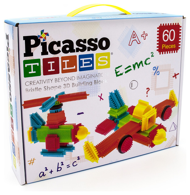 Picassotiles Ptb60 60 Piece Stem Bristle Shape Building Block Set Picassotiles Ptb60 60 Piece Stem Bristle Shape Building Block Set