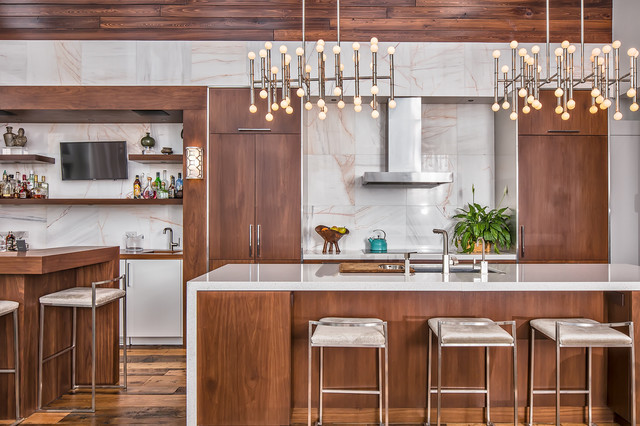 St. Petersburg Condo Rehab contemporary-kitchen