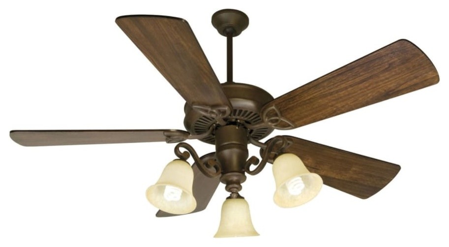 Craftmade Ceiling Fan Aged Bronze Cxl With 54 Blades Light Kit