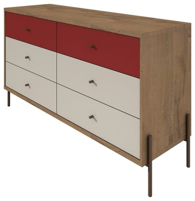Joy 59 Wide Double Dresser With 6 Full, How Wide Is A Double Dresser
