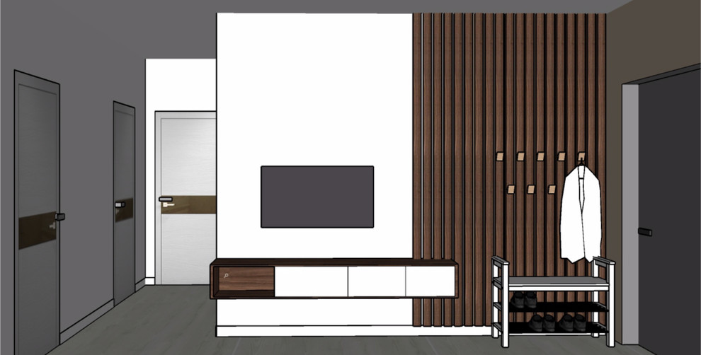 Эскизный проект двухкомнатной квартиры