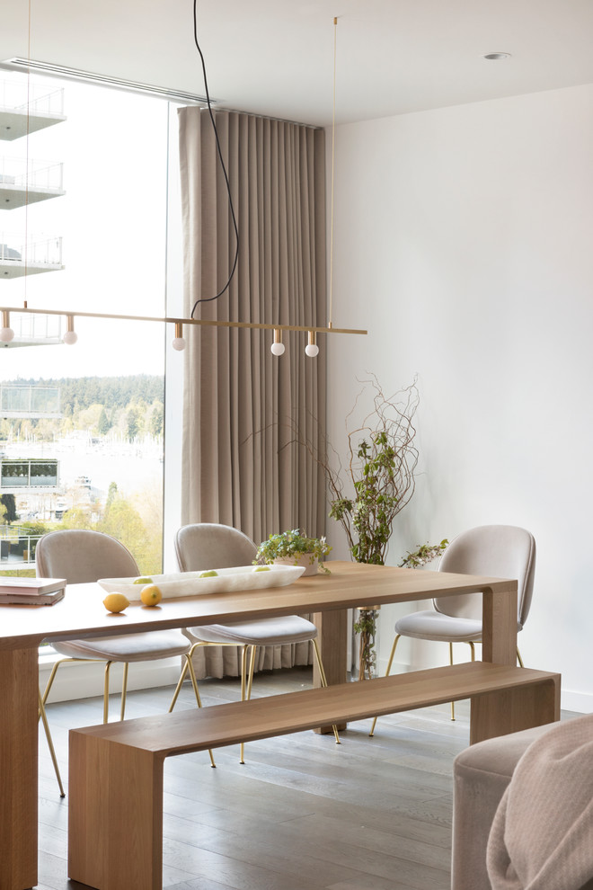 Design ideas for a scandinavian dining room in Vancouver.