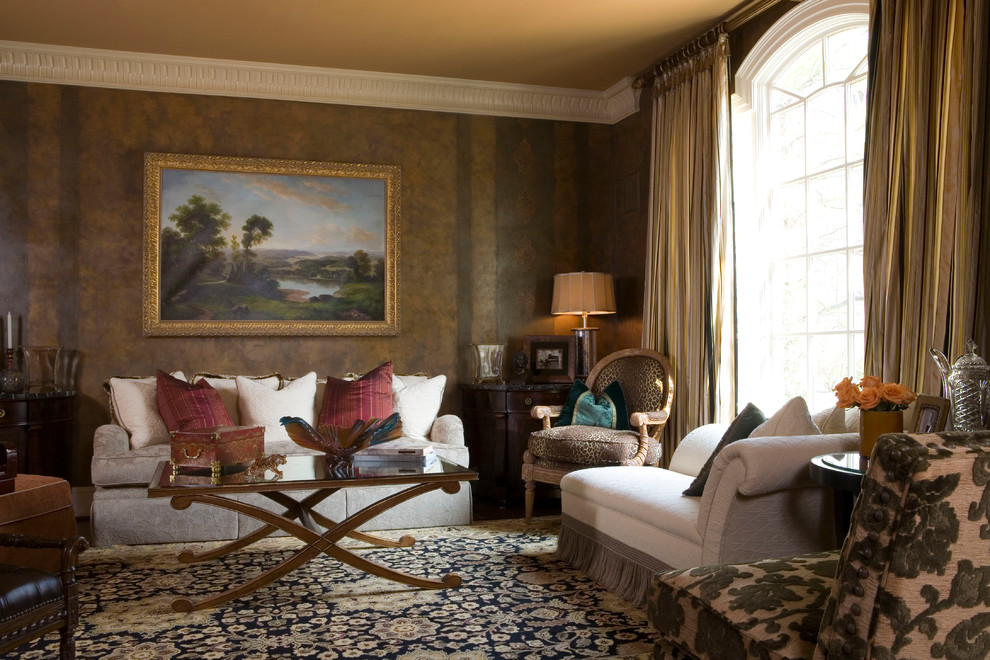 European with a Twist Transitional Living Room DC Metro by