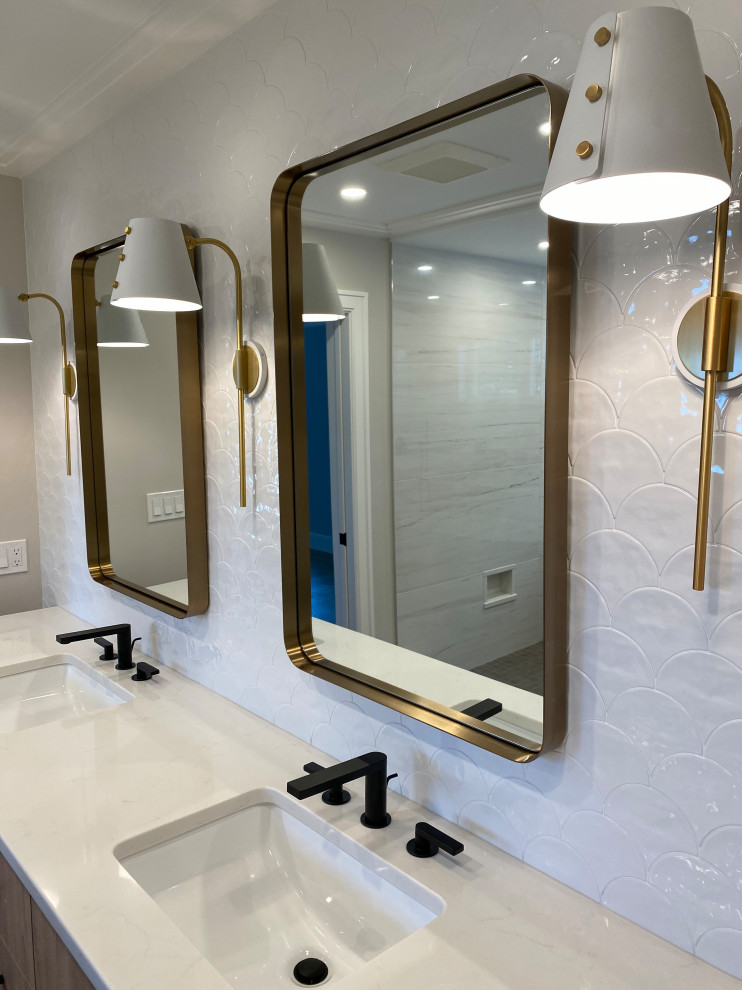 Transitional home design photo in Boston