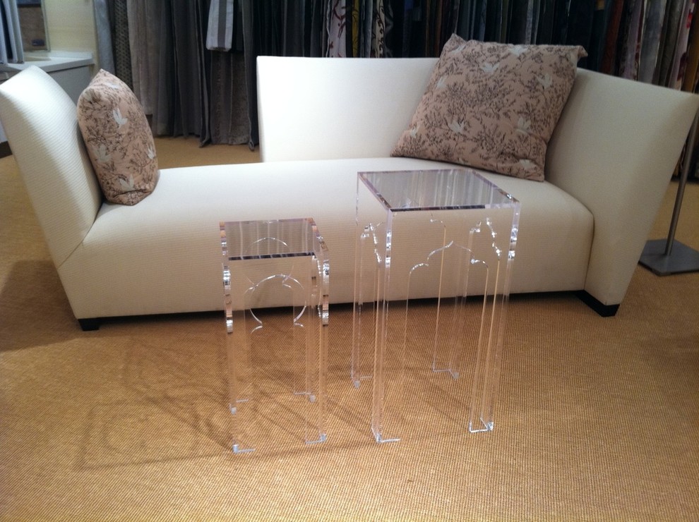 Lucite Tables and Donghia Couch