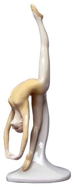 9 Inch Porcelain Figurine Rhythmic Gymnast with Ball in Hand 