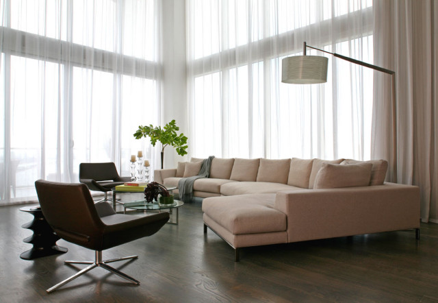 NFL Bachelor Pad contemporary-vardagsrum