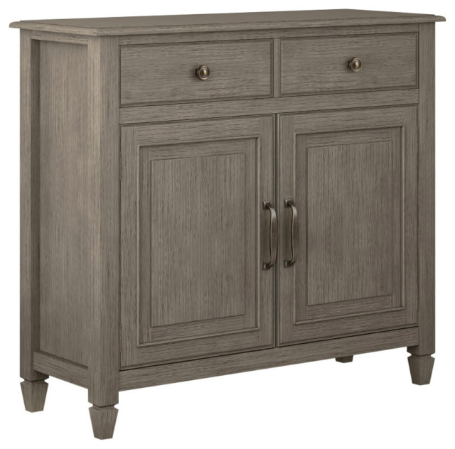 Simpli Home Connaught Entryway Storage in Chestnut Brown