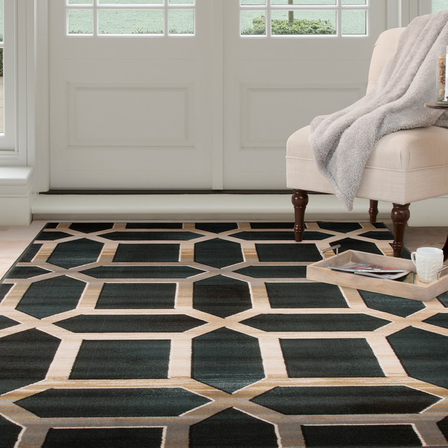 Opus Art Deco Area Rug Dark Teal By Lavish Home Contemporary Rugs Trademark Global - Dark Teal And Gray Rugs Opus Art Deco Area Rug Dark Teal By Lavish Home Contemporary Rugs Trademark Global - Dark Teal And Gray Rugs