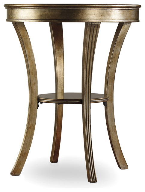 Sanctuary Round Mirrored Accent Table Visage