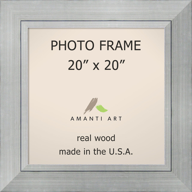 Picture Photo Frame 20 X20 Romano Silver Outer Size 27 X27