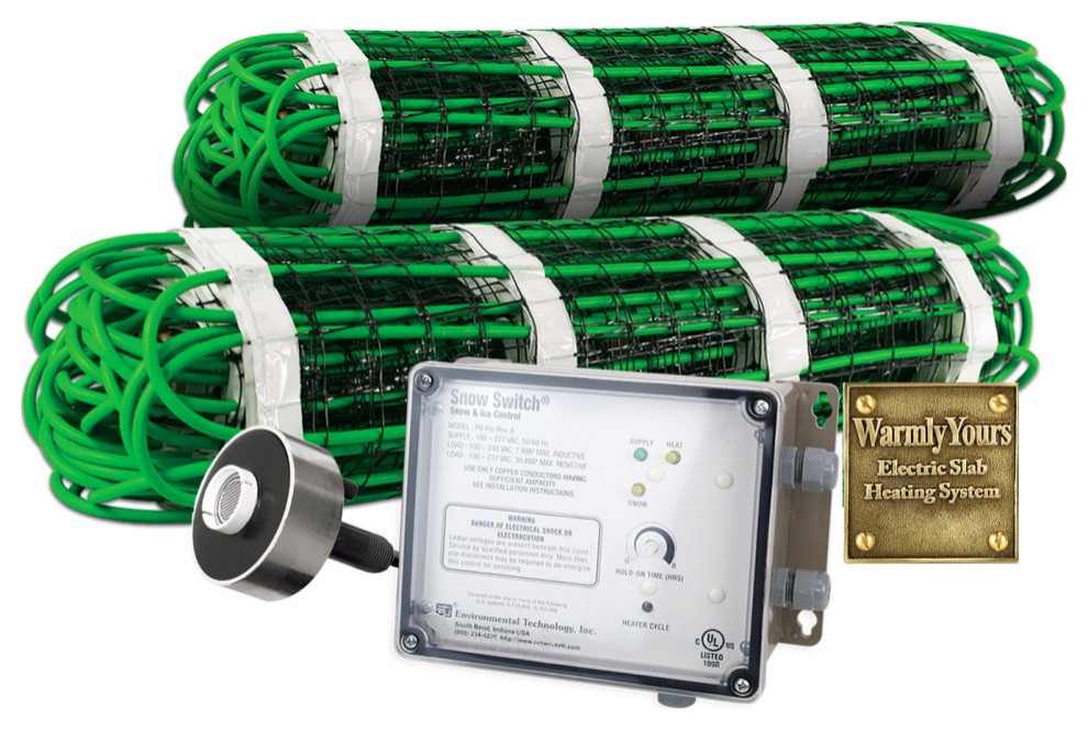 Electric Snow Melting Kit With with Heating Mat and Control, 40 Sq. Ft