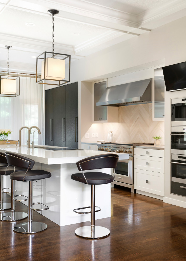 Example of a transitional kitchen design in Minneapolis