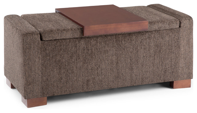 Bretton Lift Top Storage Ottoman Deep Umber Brown Fabric Bretton Lift Top Storage Ottoman Deep Umber Brown Fabric
