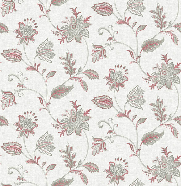 Contemporary Floral Wallpaper, Bolt Traditional Wallpaper by