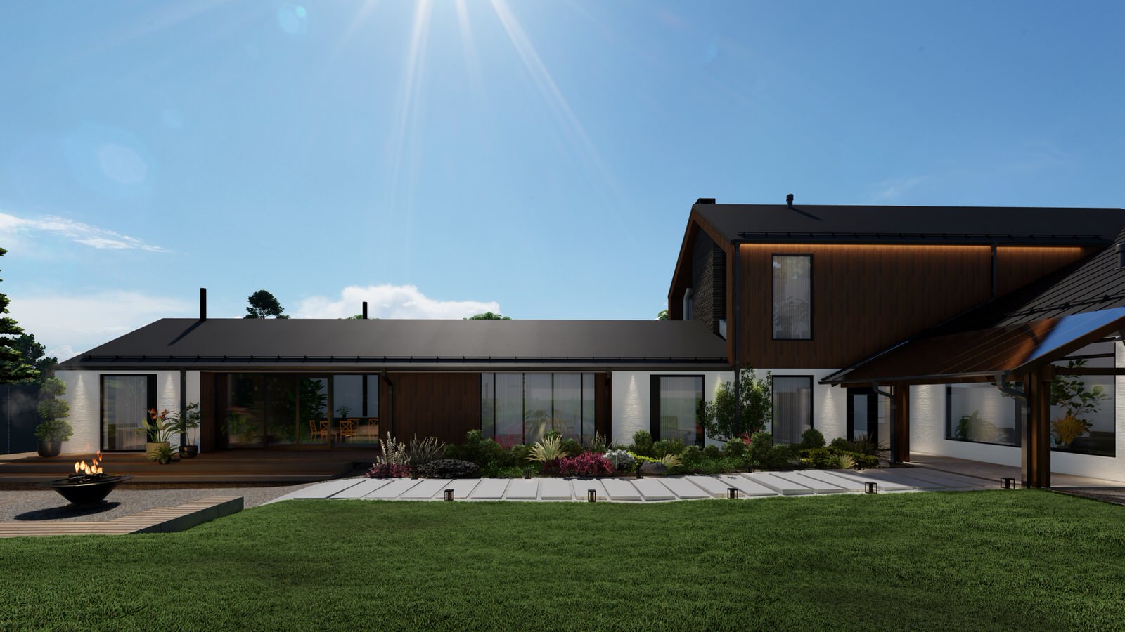 Комплекс зданий по каркасной технологии