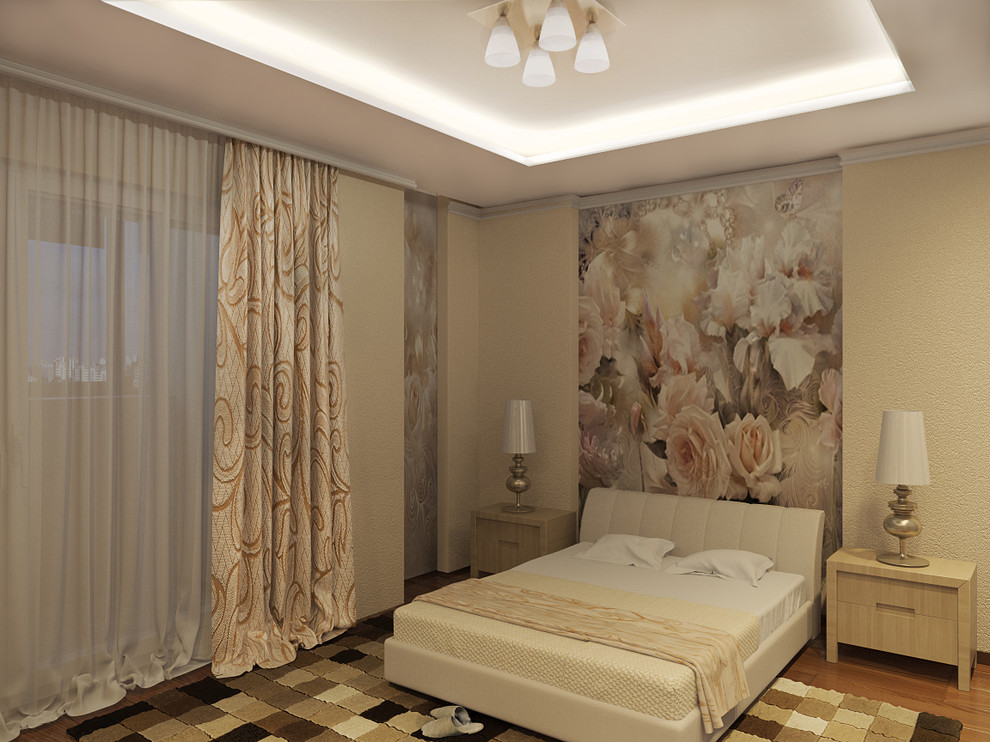 3D визуализация современной спальни