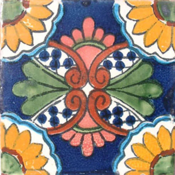 9 Decorative Talavera Mexican Clay Tile 4x4/" C099