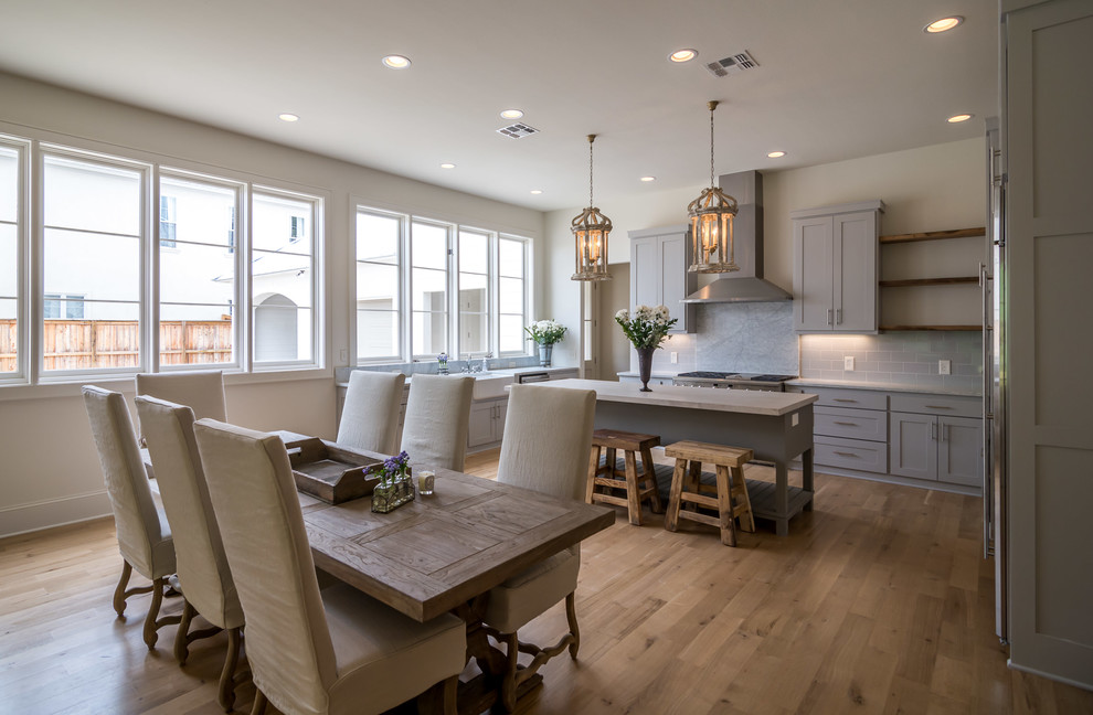 farmhouse kitchen dining room combo