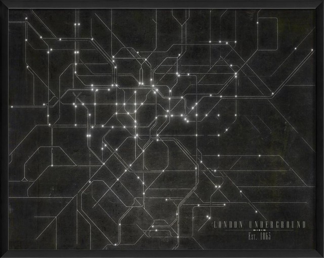 London Underground Framed Map