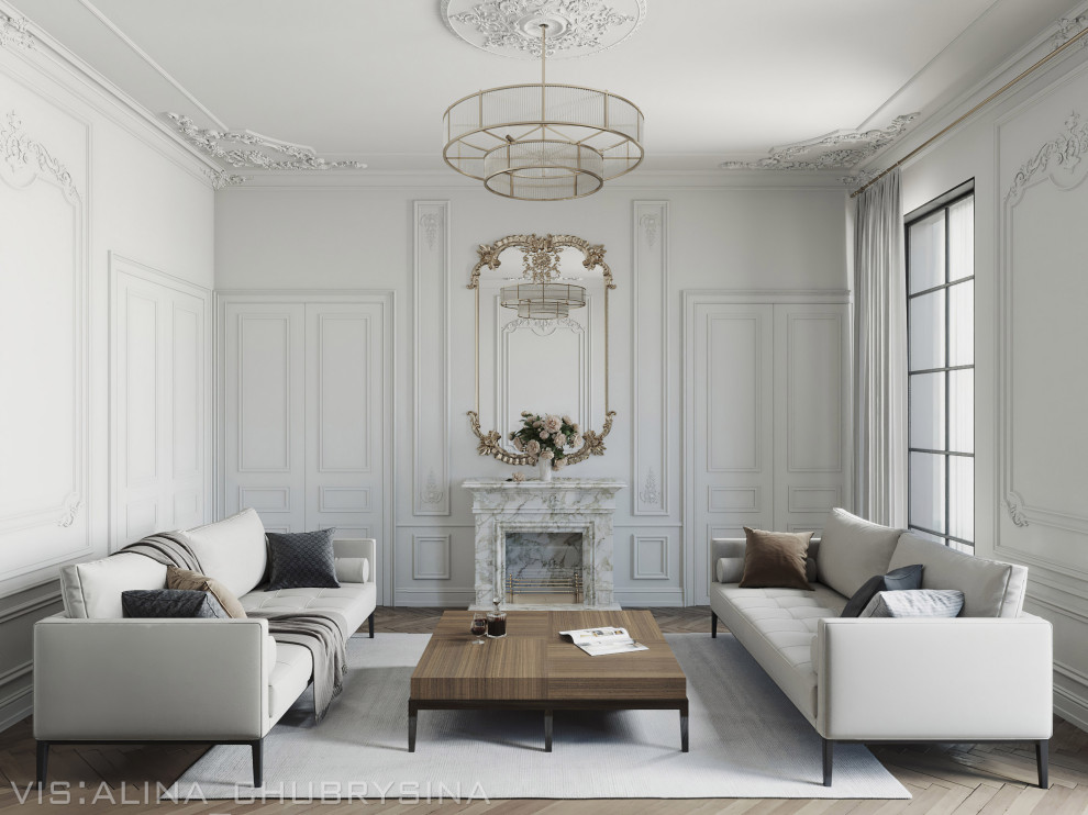 Гостиная с элементами классики
