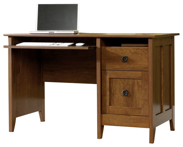 Sauder August Hill Computer Desk in Oiled Oak
