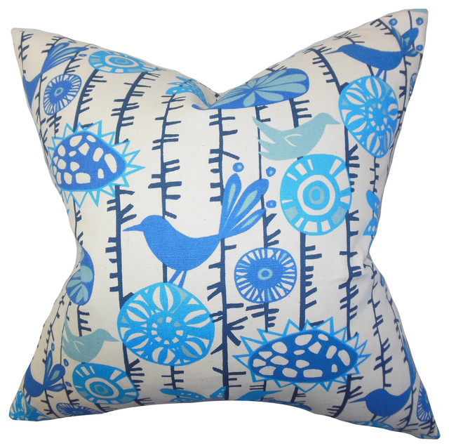 Nettle Floral Floor Pillow Pink Floor Pillows And Poufs by The Pillow Collection Houzz