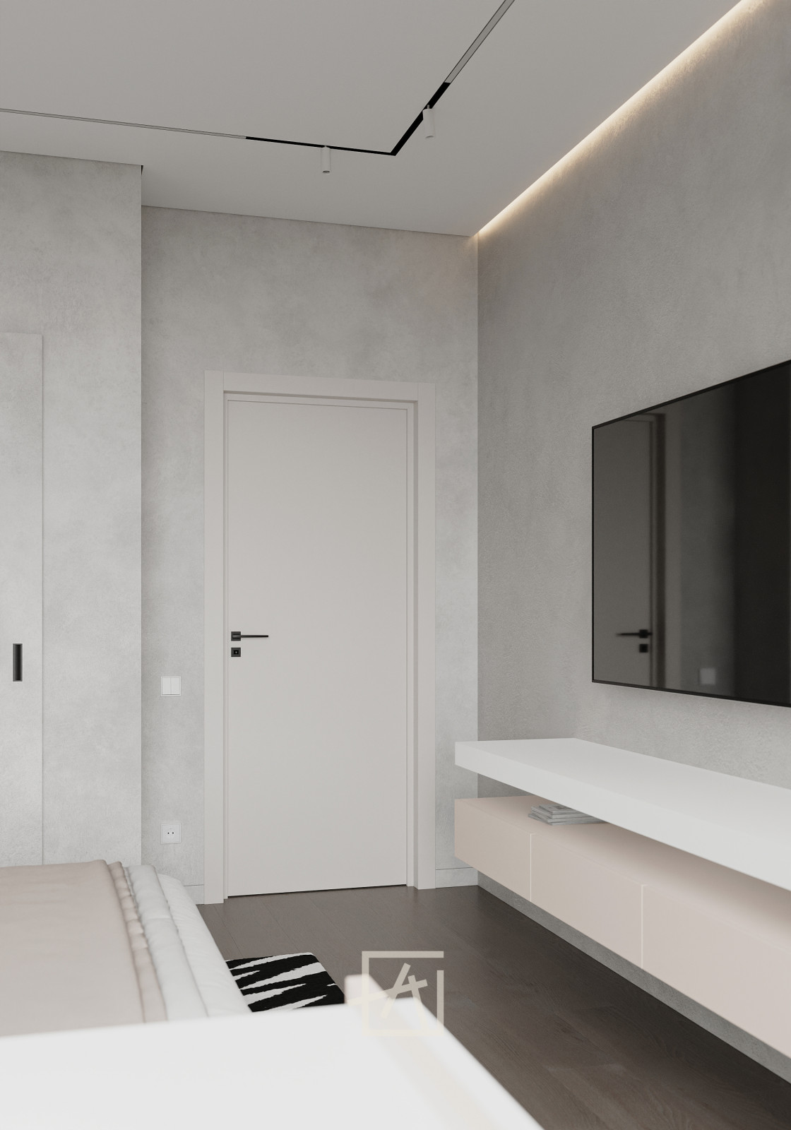 Спальня в нежных тонах