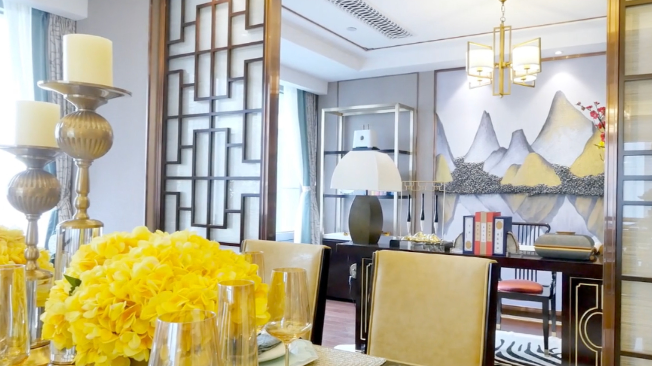 Modern Luxury Dining Room with Rich Textures in St Albans