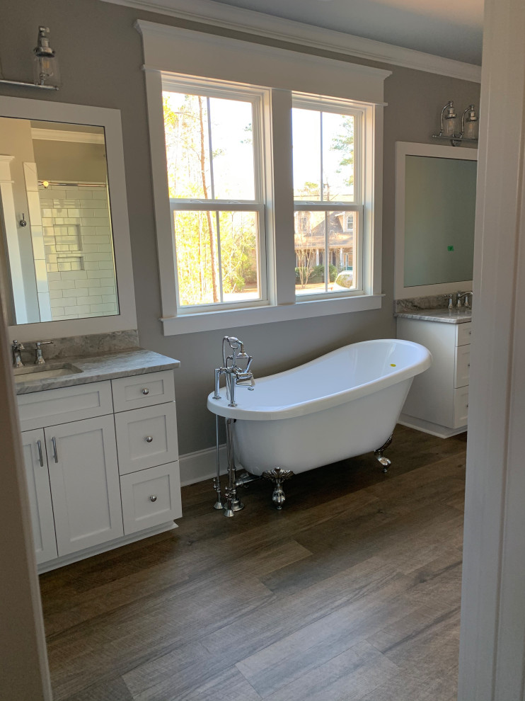 How to anchor free standing tub??