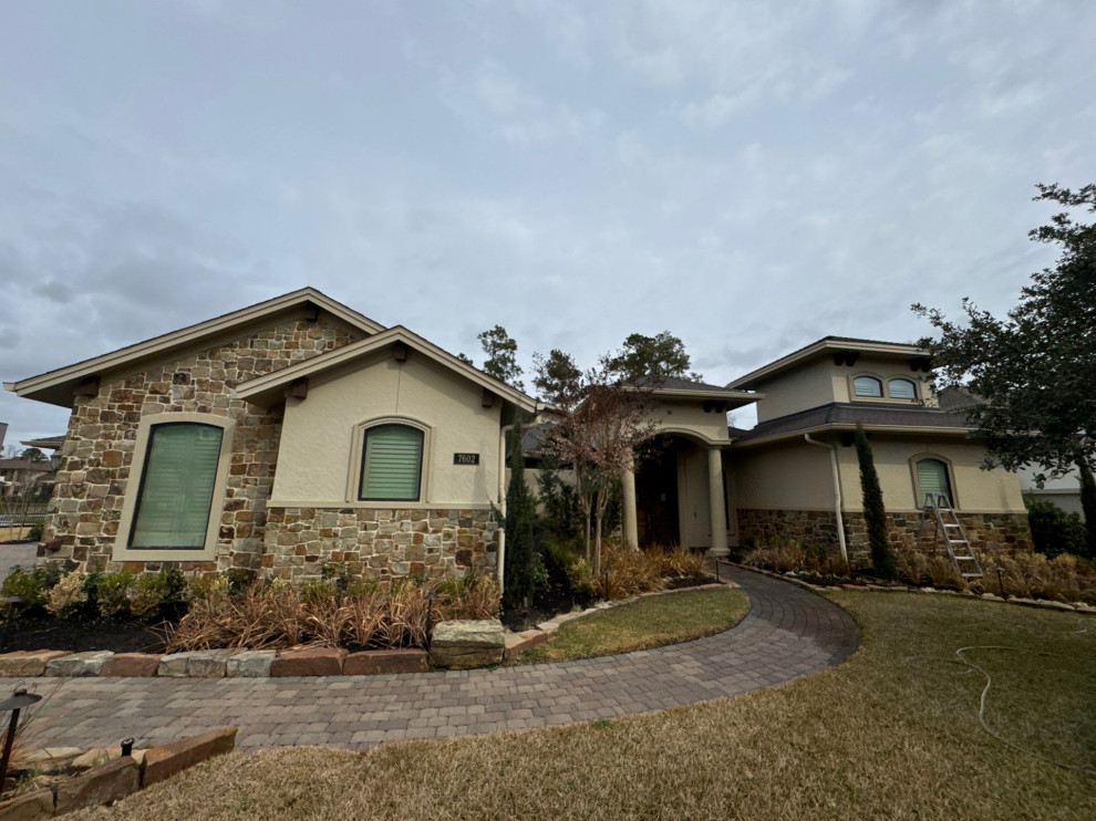 Exterior Stucco Painting Project in Augusta Pines (Before and After)