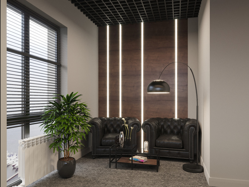 Офис строительный компании, современный, 2019