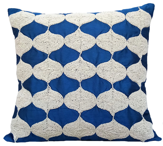 royal blue throw pillow