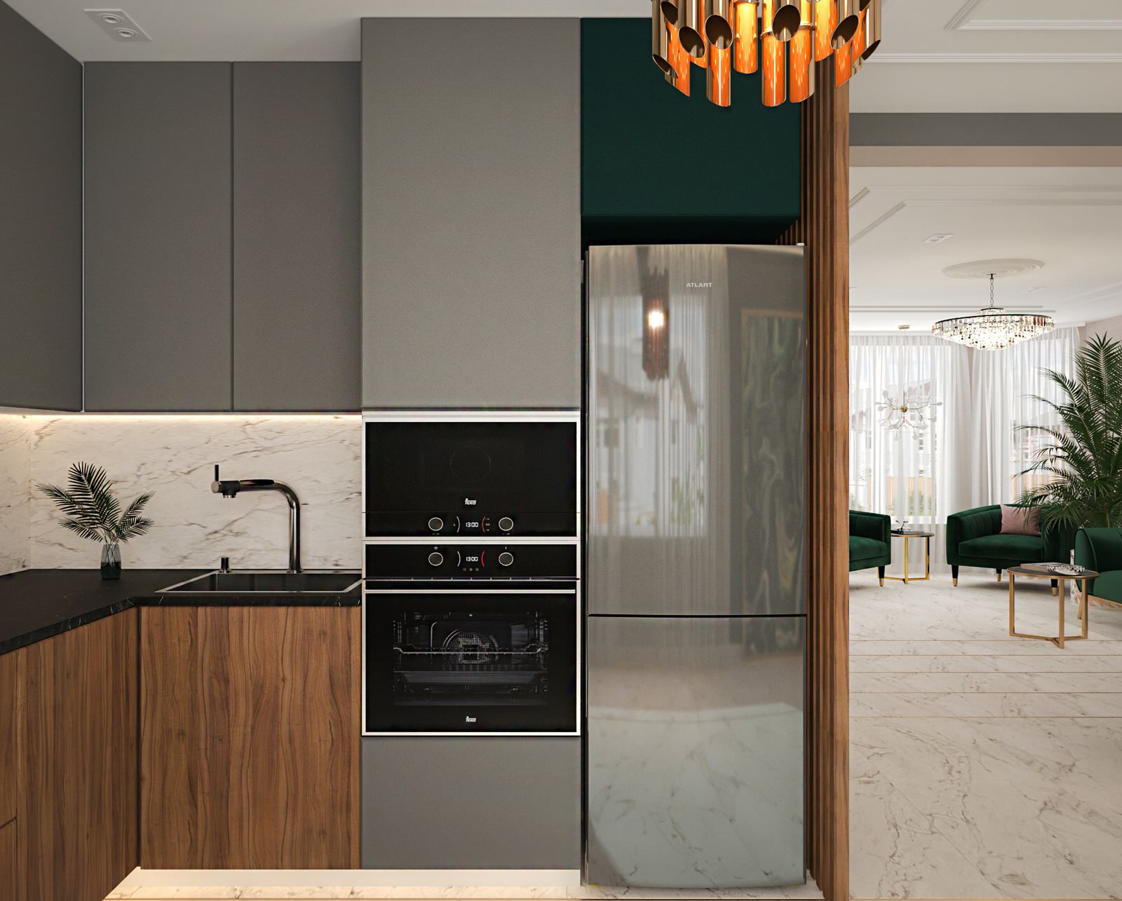 Кухня-гостиная, г. Краснодар, Прикубанский округ, ст. Калина, ул. Клубничная